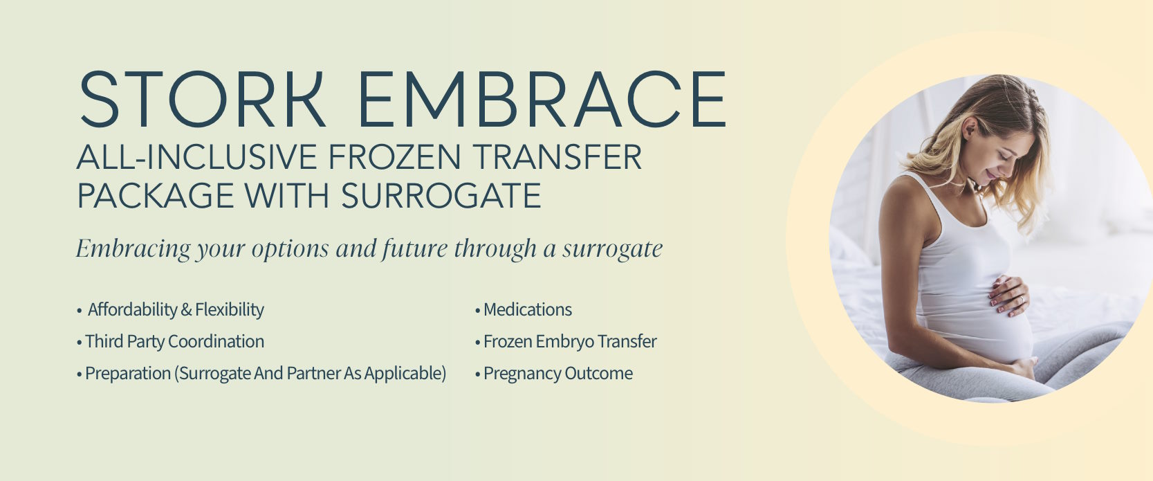 HRC Fertility Stork Embrace All-Inclusive Frozen Transfer with Surrogate Package