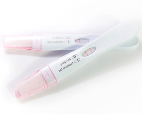 Dr. Peck and Dr. Mandelbaum discuss pregnancy tests.