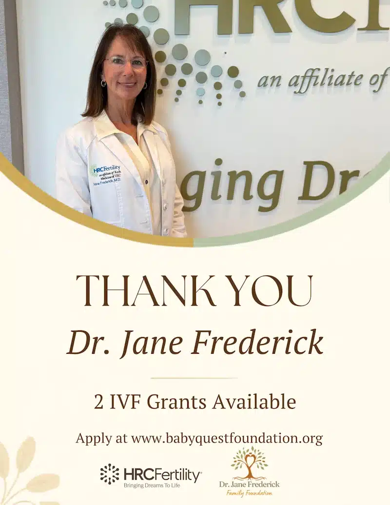 Dr. Jane Frederick Foundation presenting two IVF Grants.